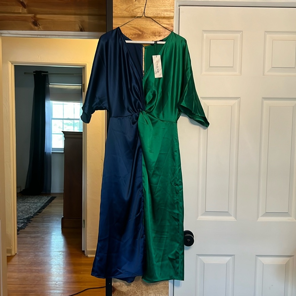 NWT - Green and Navy Dress